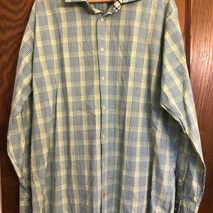 Thomas Dean Mens Textured Long Sleeve Shirt